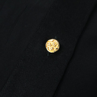 CHANEL シャネル シルク スカーフ付 金ボタン カーディガン トップス
