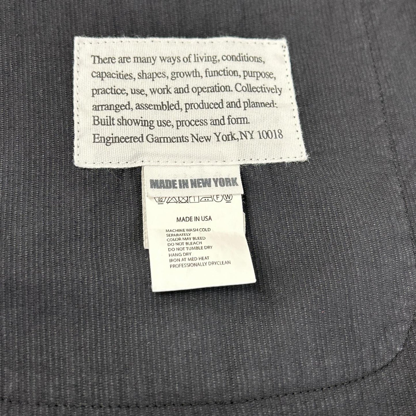 Engineered Garments 3B tailored cotton jacket jacket