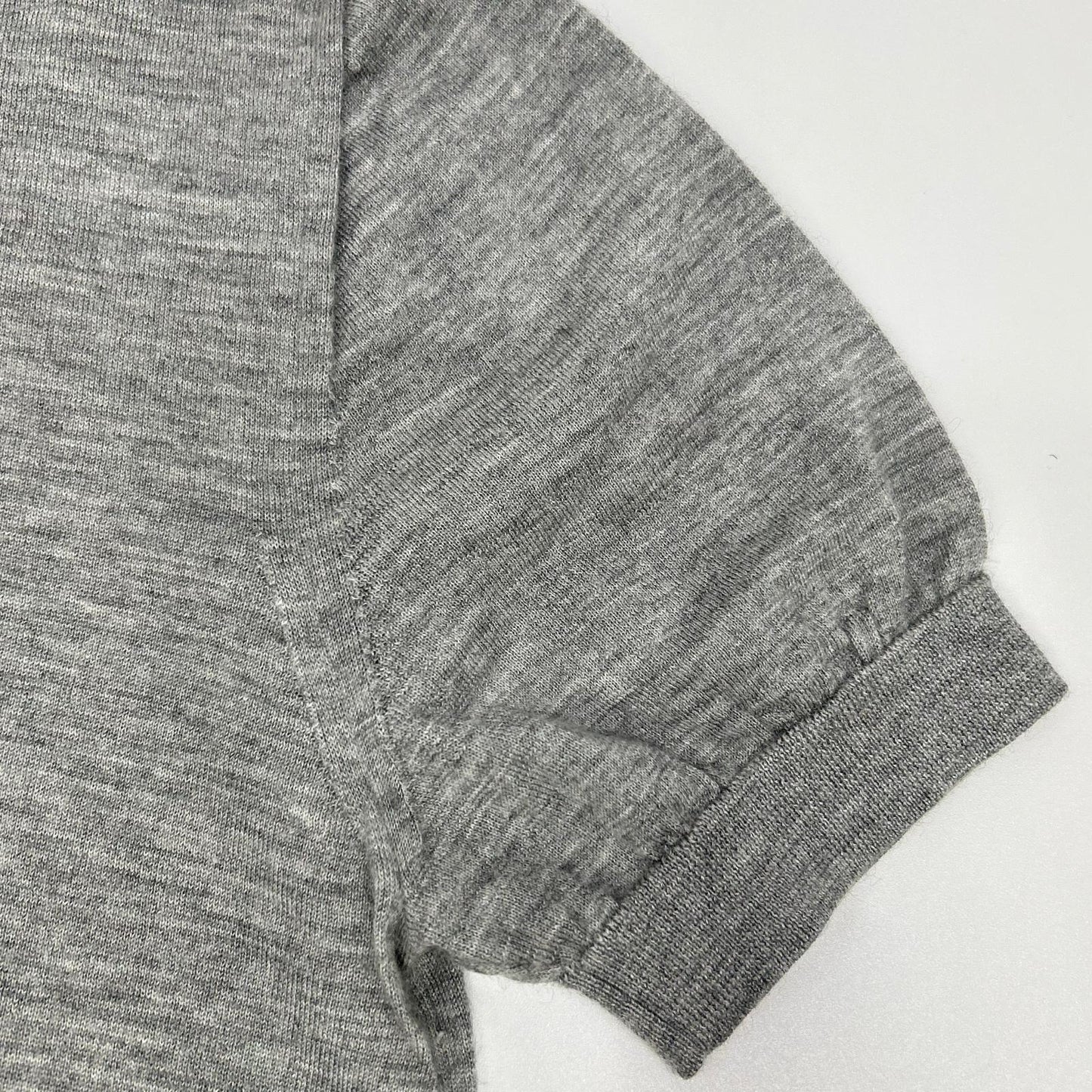 Brioni ブリオーニ グレー カシミア シルク 半袖ニット トップス