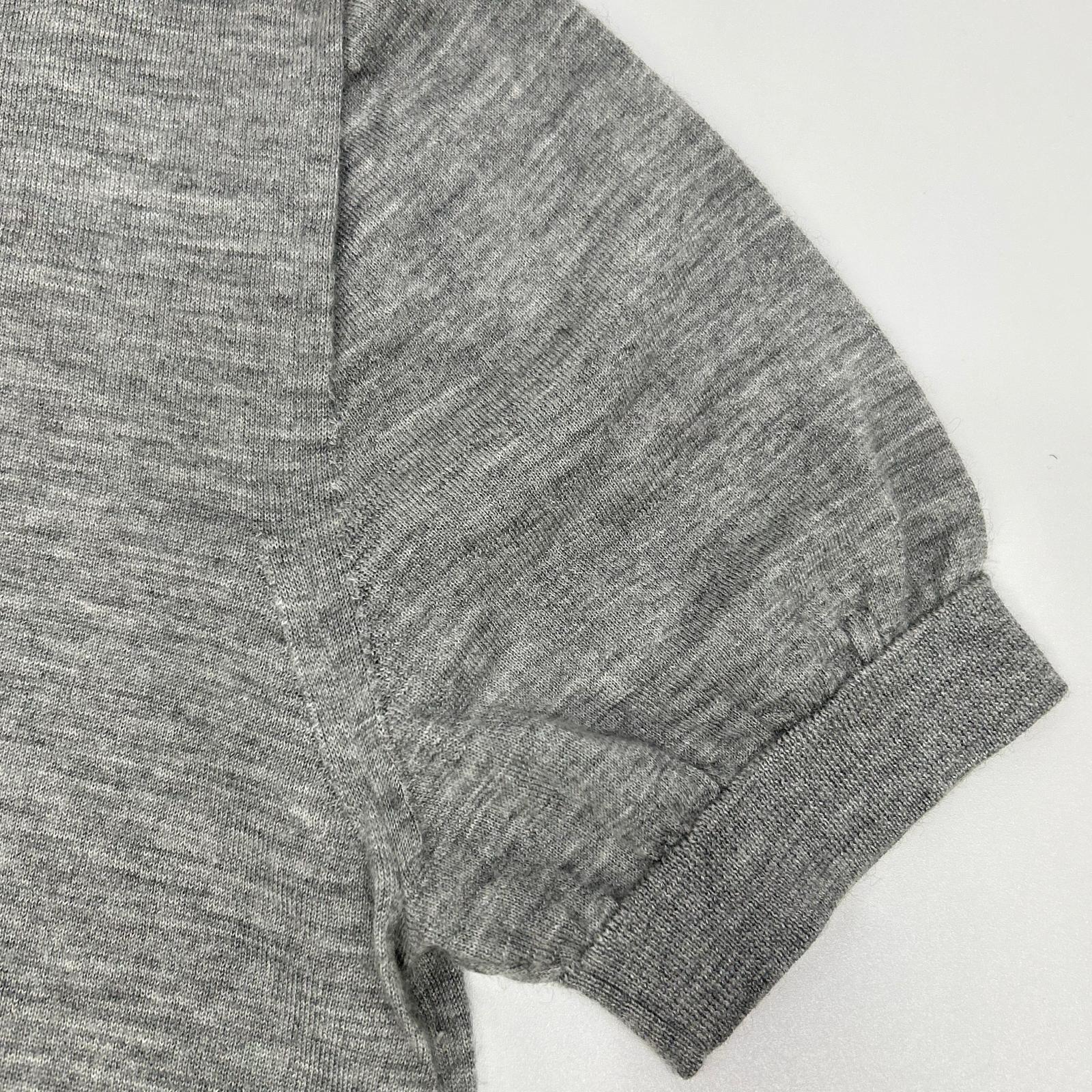 Brioni ブリオーニ グレー カシミア シルク 半袖ニット トップス