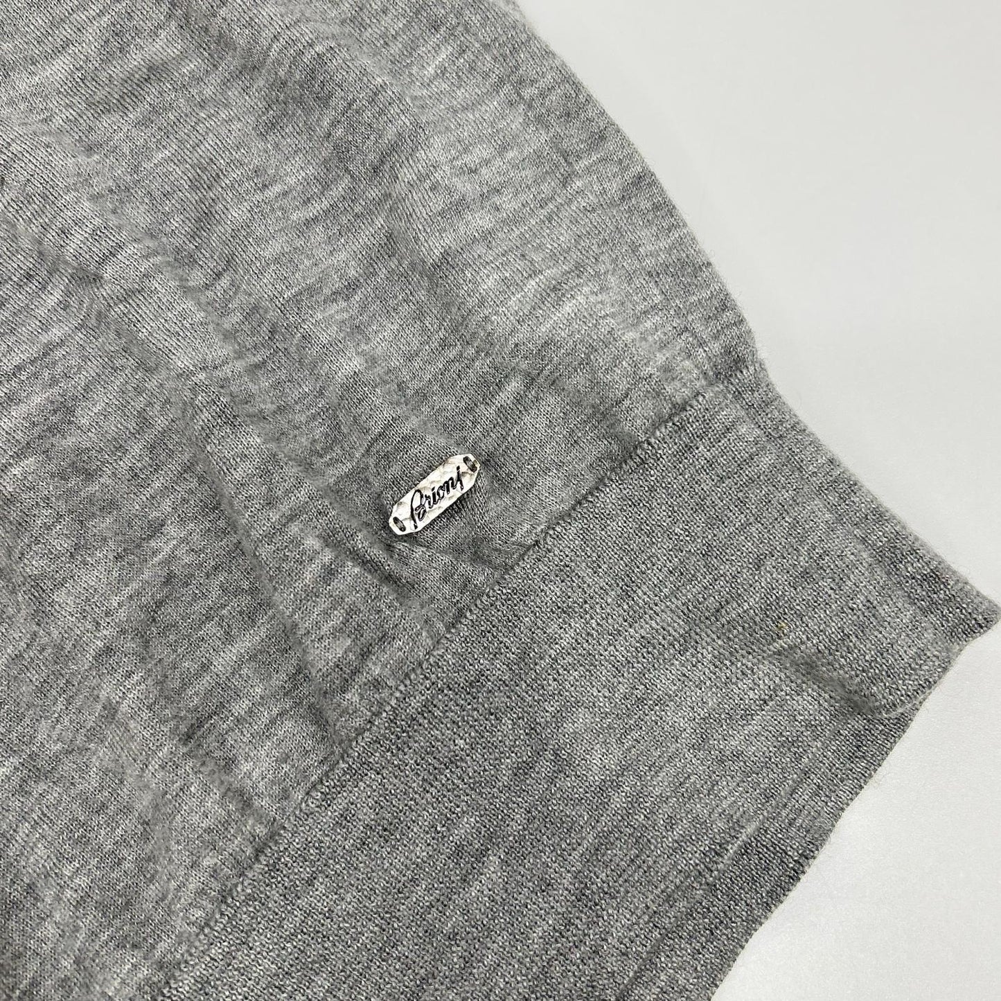 Brioni ブリオーニ グレー カシミア シルク 半袖ニット トップス