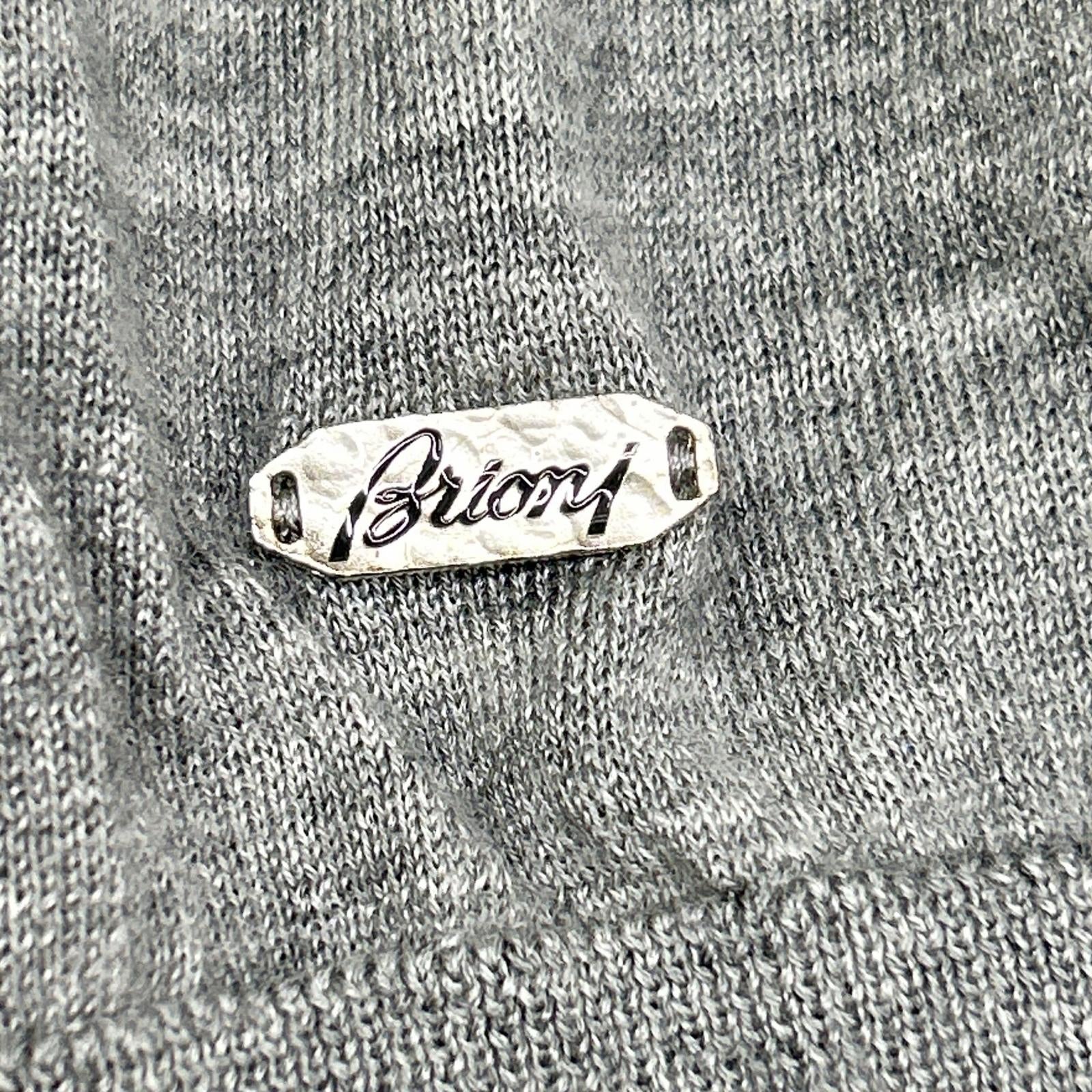 Brioni ブリオーニ グレー カシミア シルク 半袖ニット トップス