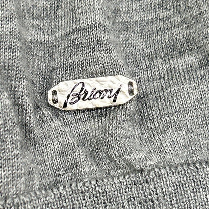Brioni ブリオーニ グレー カシミア シルク 半袖ニット トップス