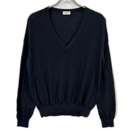 SAINT LAURENT PARIS サンローランパリ 22年 733567 ブラック ウールシルク ニット トップス