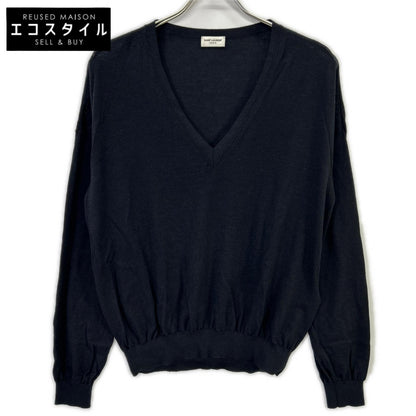 SAINT LAURENT PARIS サンローランパリ 22年 733567 ブラック ウールシルク ニット トップス