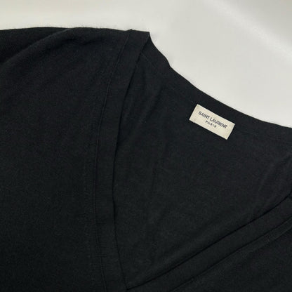 SAINT LAURENT PARIS サンローランパリ 22年 733567 ブラック ウールシルク ニット トップス