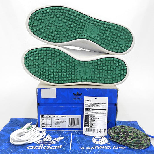 A BATHING APE アベイシングエイプ stan smith スニーカー シューズ メンズ ホワイト 25.5cm IG5916 シューズ