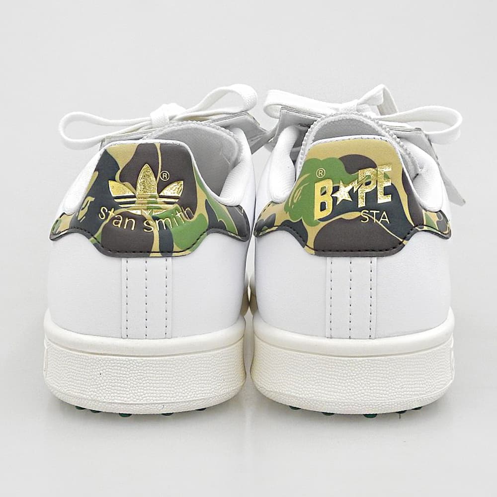 A BATHING APE アベイシングエイプ stan smith スニーカー シューズ メンズ ホワイト 25.5cm IG5916 シューズ