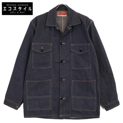 VINTAGE ヴィンテージ 推定 40s頃 チェンジボタン デニム インディゴ カバーオール ジャケット