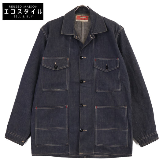 VINTAGE ヴィンテージ 推定 40s頃 チェンジボタン デニム インディゴ カバーオール ジャケット