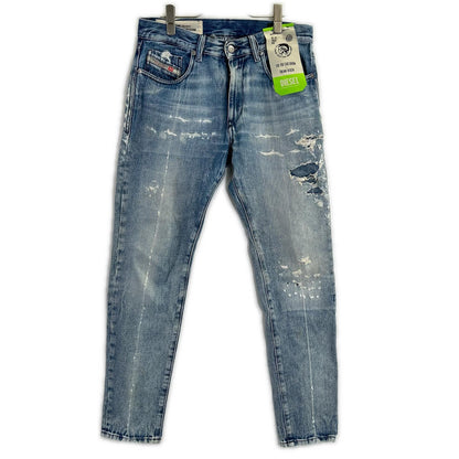 DIESEL D-STRUKT indigo jogger-crush pants bottoms