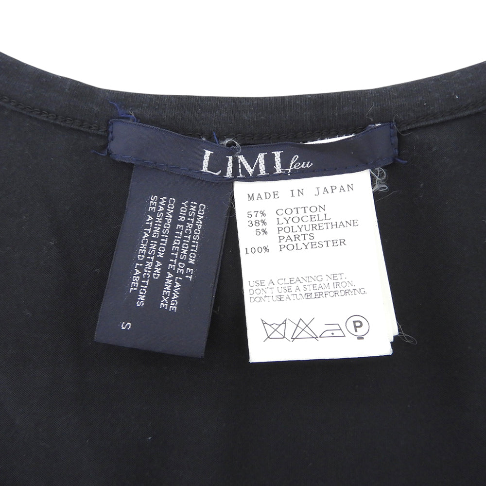 LIMI feu リミフゥ コットン シアーワンピース レディース 黒 ブラック S ワンピース