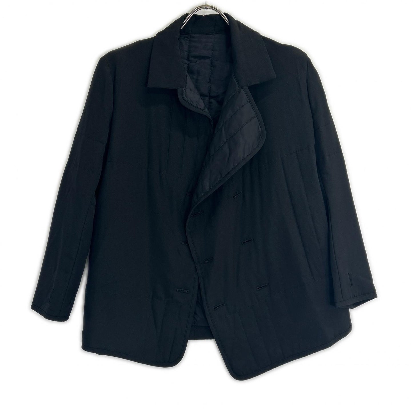 yohjiyamamoto ヨウジヤマモト FU-J02-417 ブラック シルクライナージャケット ジャケット