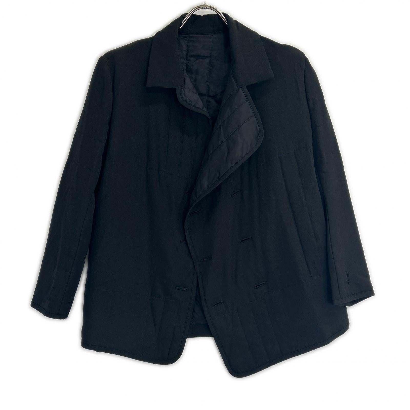 yohjiyamamoto ヨウジヤマモト FU-J02-417 ブラック シルクライナージャケット ジャケット