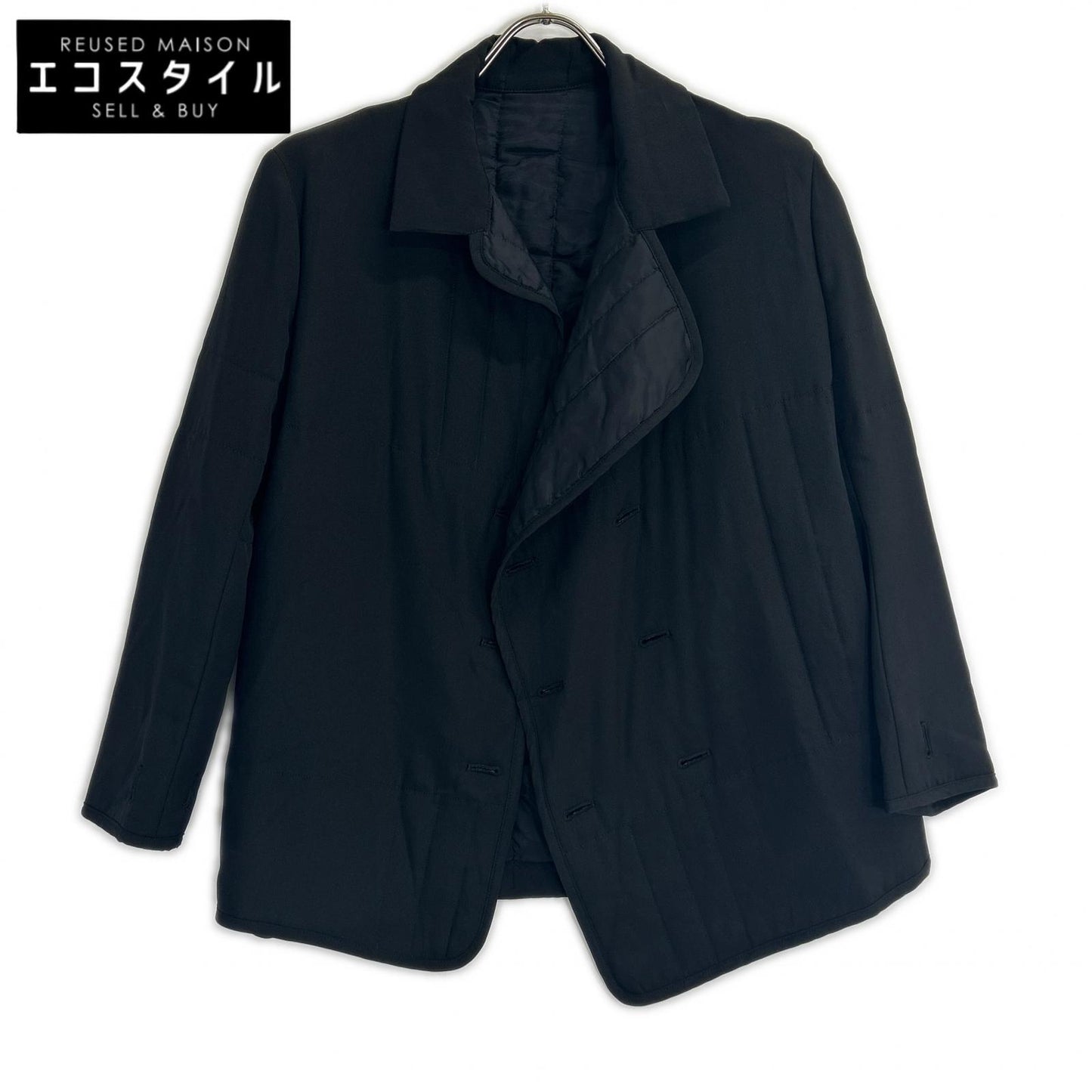 yohjiyamamoto ヨウジヤマモト FU-J02-417 ブラック シルクライナージャケット ジャケット