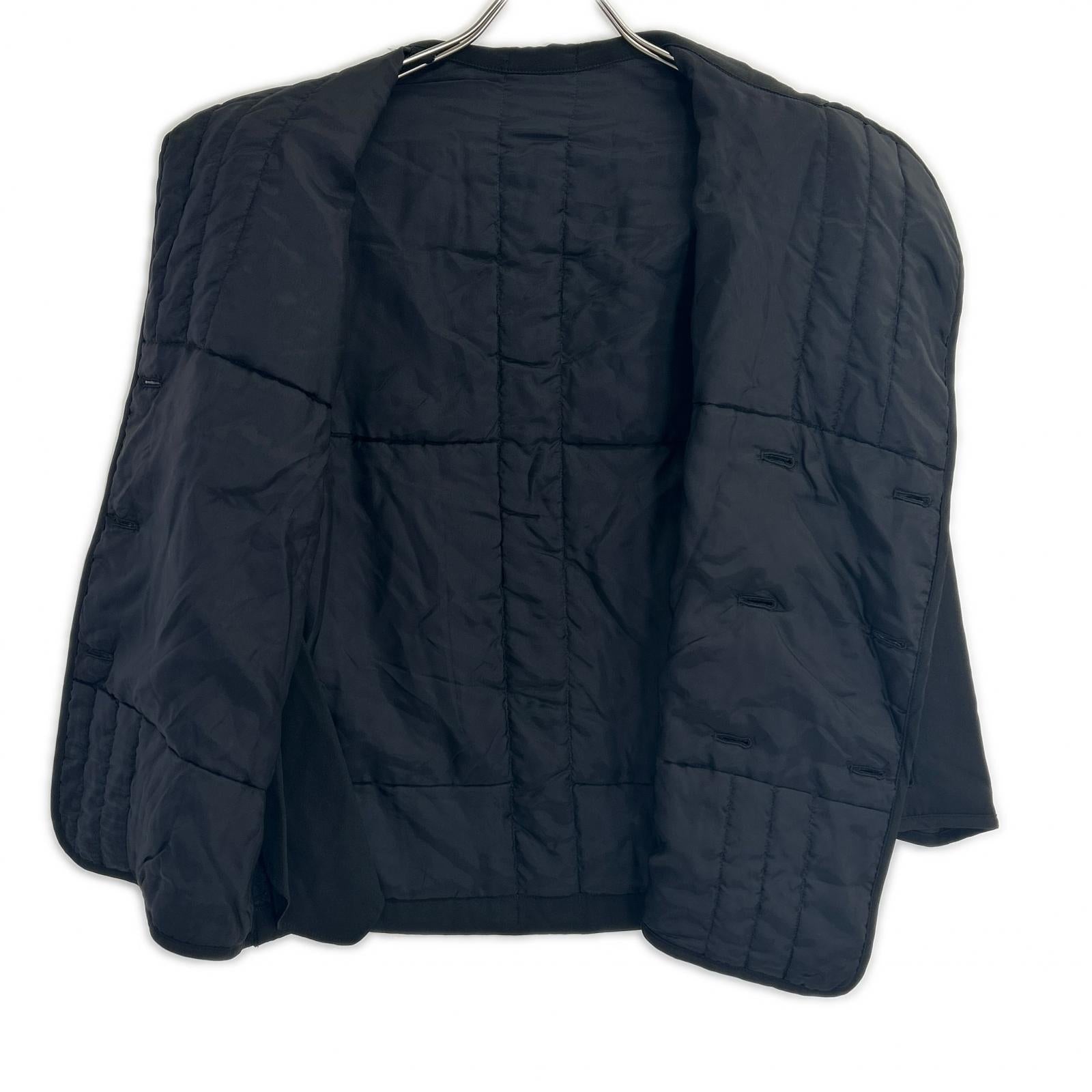 yohjiyamamoto ヨウジヤマモト FU-J02-417 ブラック シルクライナージャケット ジャケット
