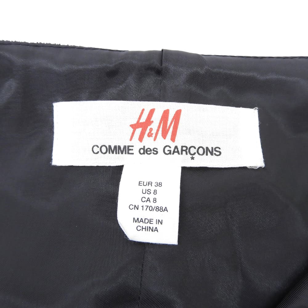 COMMEdesGARCONS コムデギャルソン 異素材切替 キャミソールワンピース レディース 黒 ブラック 38 ワンピース