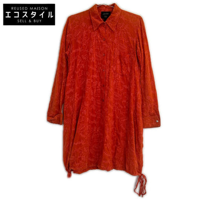 Jean Paul Gaultier orange cotton long-sleeve dress dress