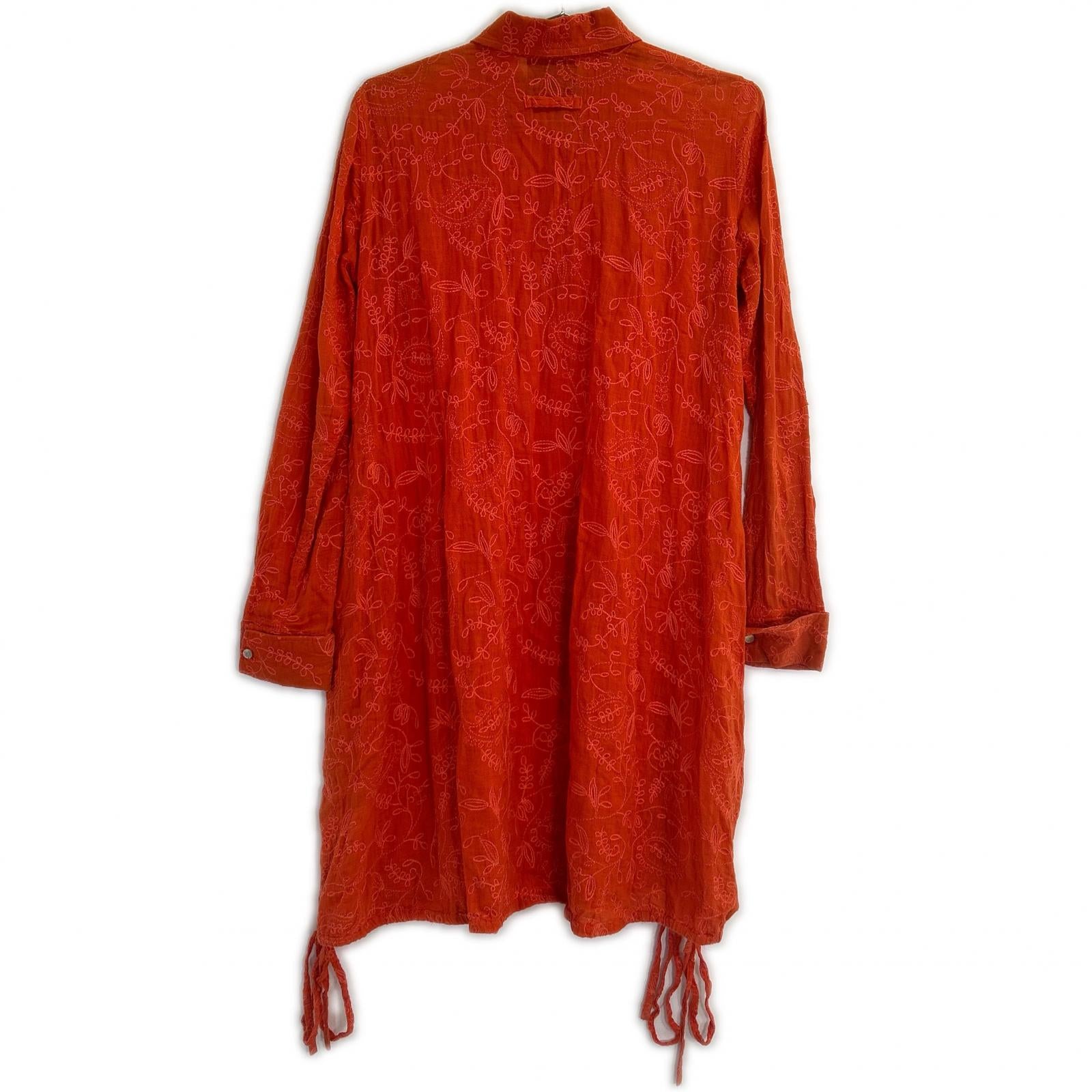 Jean Paul Gaultier orange cotton long-sleeve dress dress