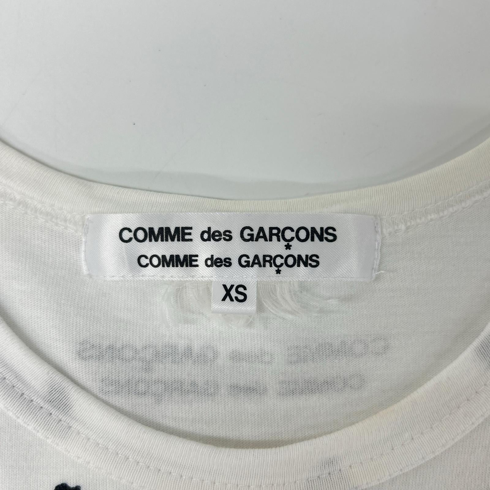 COMMEdesGARCONS COMMEdesGARCONS コムデギャルソンコムデギャルソン（コムコム） ホワイト リボン柄 Tシャツ トップス