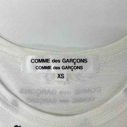 COMMEdesGARCONS COMMEdesGARCONS コムデギャルソンコムデギャルソン（コムコム） ホワイト リボン柄 Tシャツ トップス