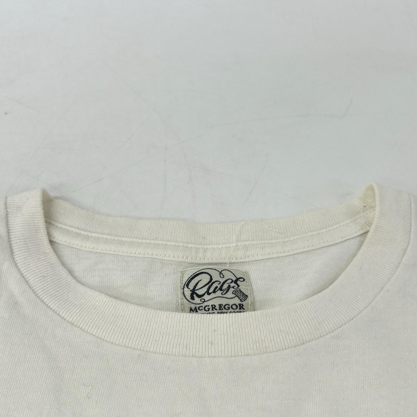 Rags McGREGOR Tsuyoshi Noguchi white photo T-shirt short sleeves tops