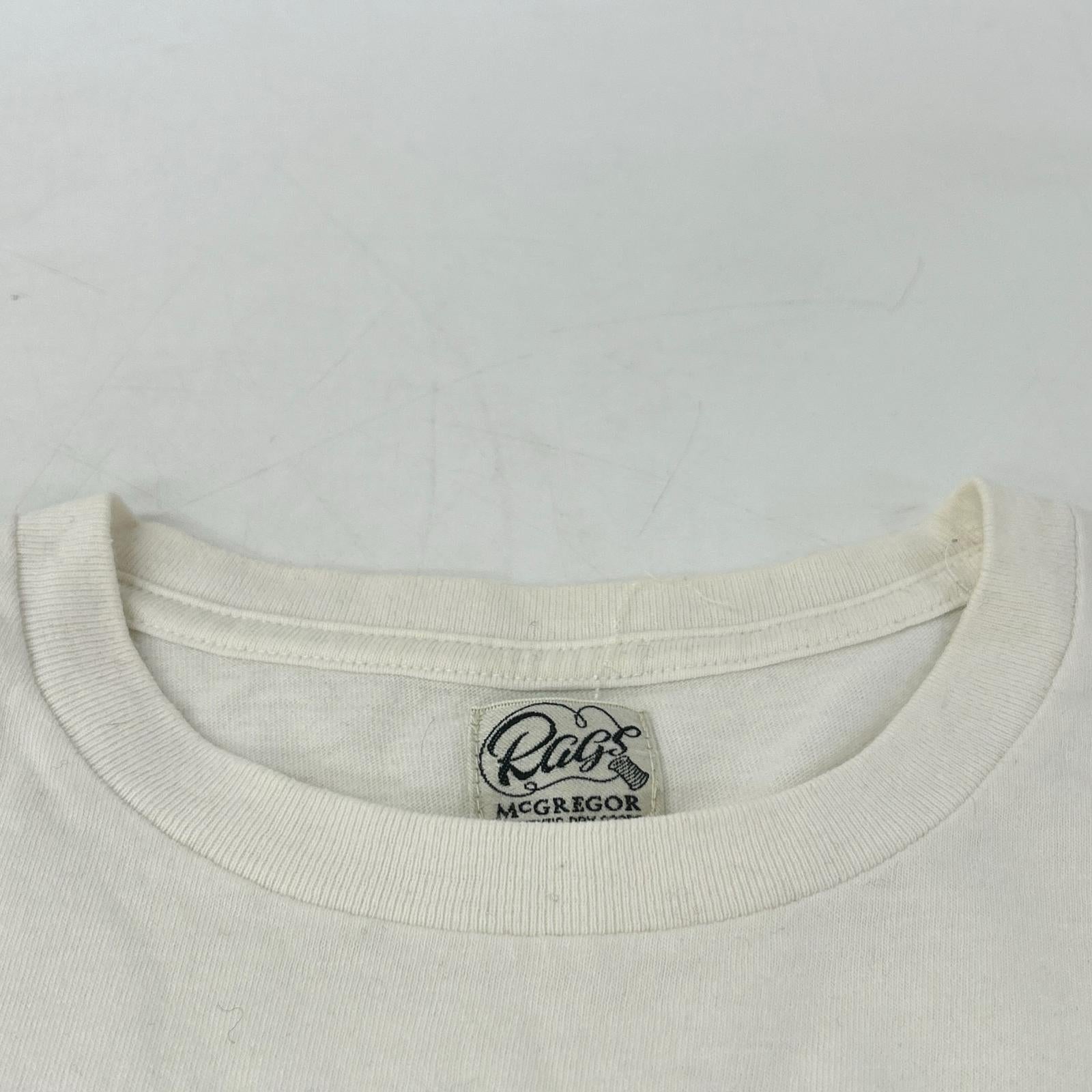 Rags McGREGOR Tsuyoshi Noguchi white photo T-shirt short sleeves tops