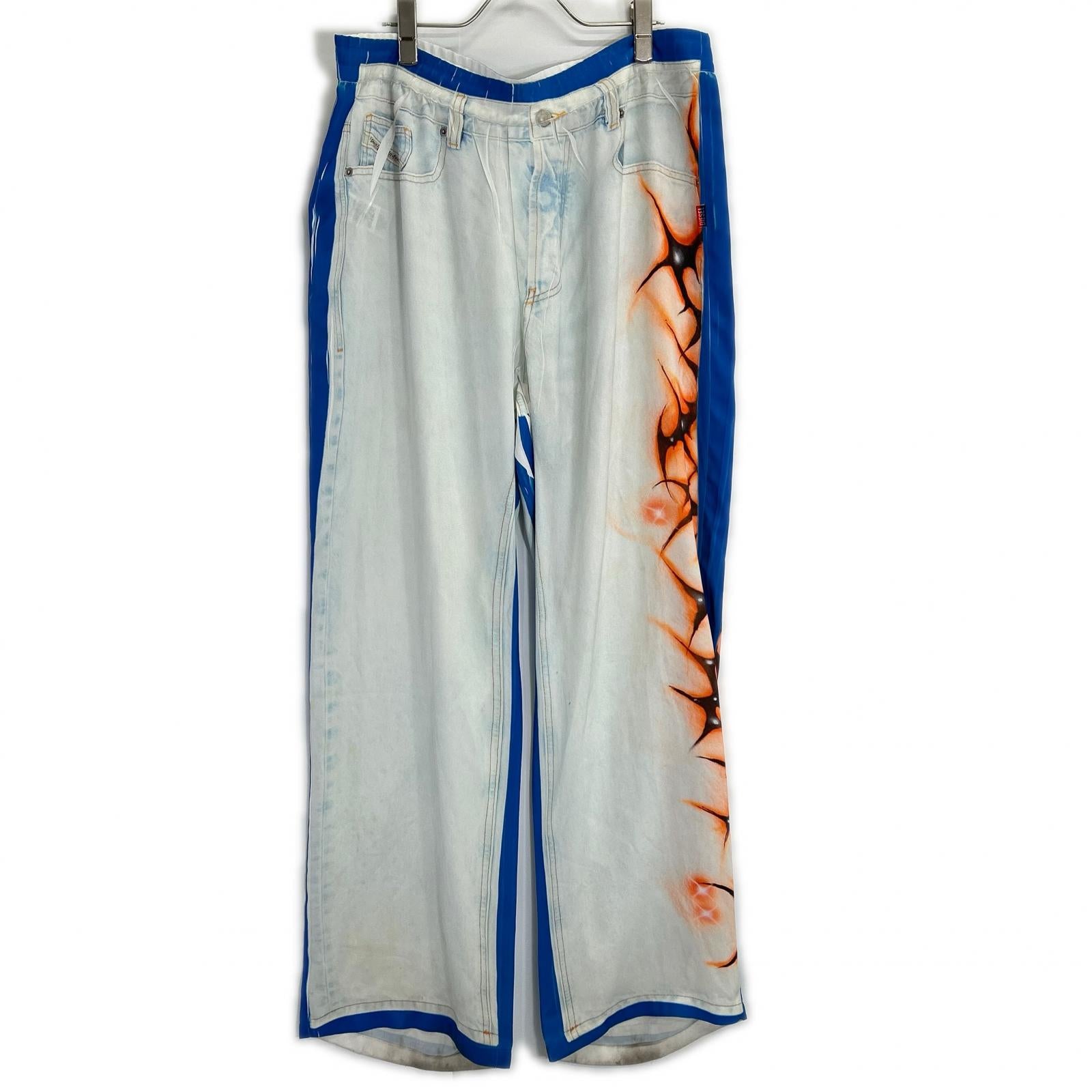 DIESEL P-AFTER GRAFFITI transfer-print track pants bottoms