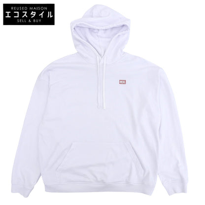 DIESEL ディーゼル バックプリント ロゴ パーカー トップス メンズ ホワイト XXL トップス