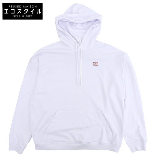 DIESEL Diesel back-print logo hoodie tops men's white XXL tops