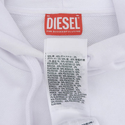 DIESEL ディーゼル フロント ロゴ パーカー トップス メンズ ホワイト XL トップス