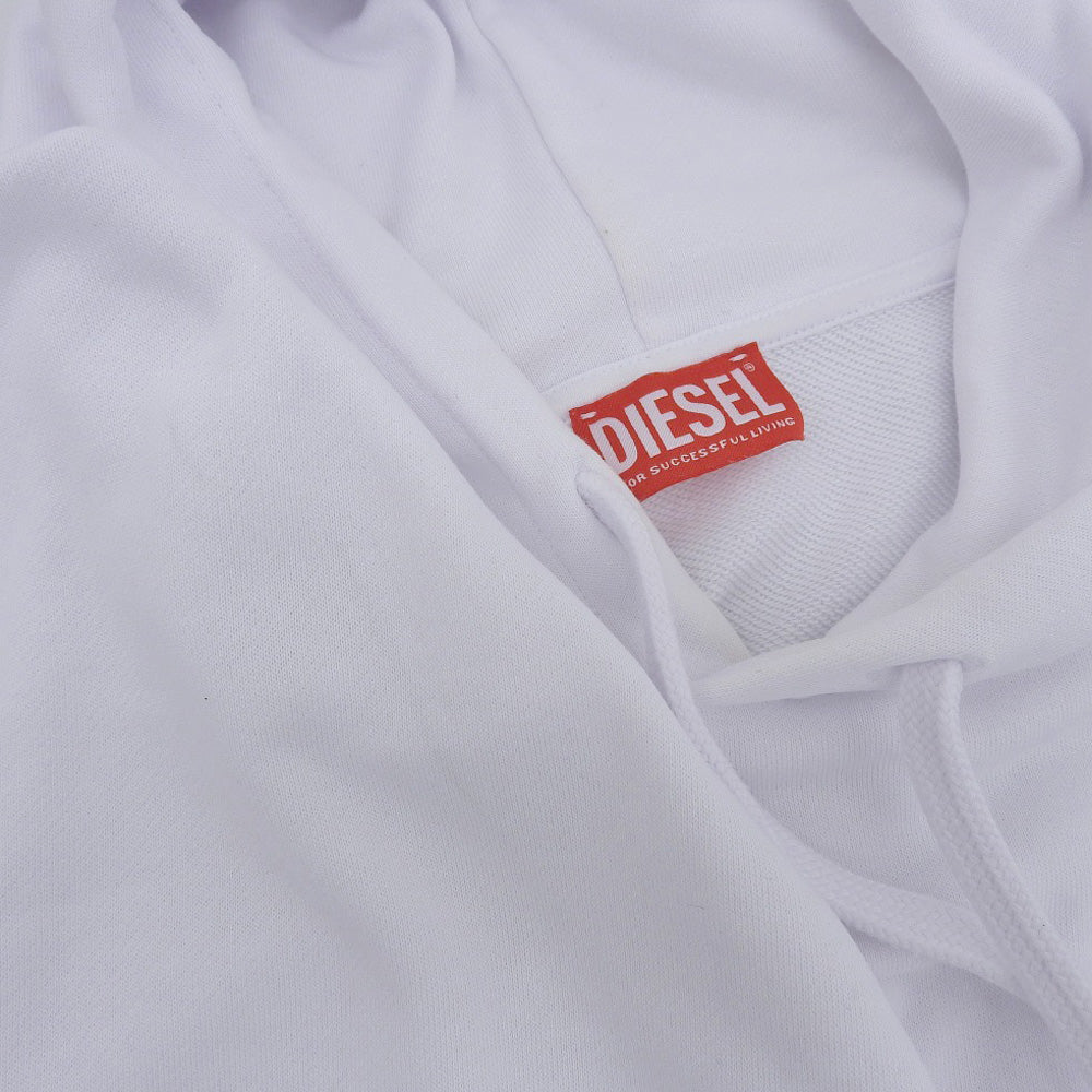 DIESEL ディーゼル フロント ロゴ パーカー トップス メンズ ホワイト XL トップス