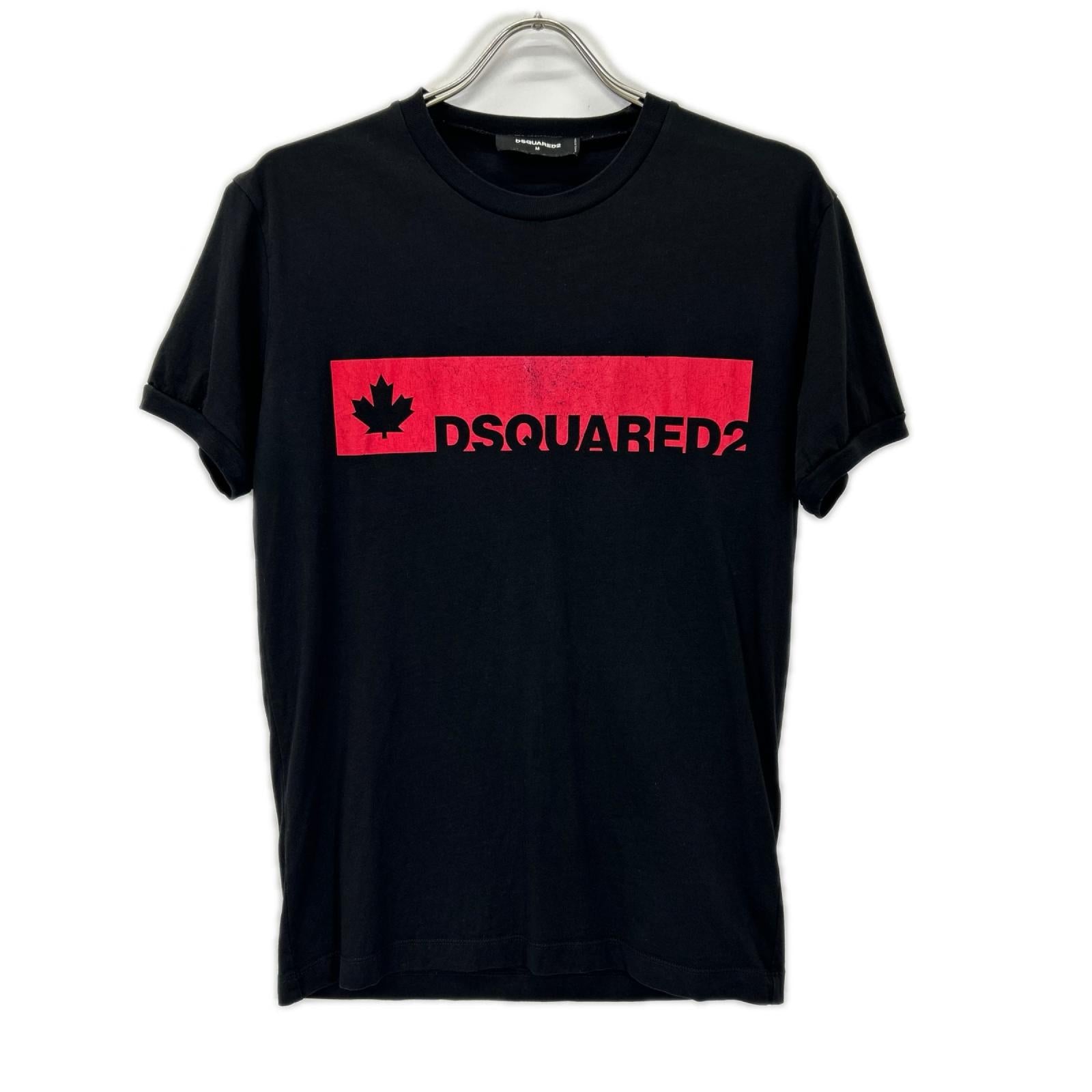 DSQUARED2 ディースクエアード 22SS S74GD0705 ブラック ロゴ 半袖Tシャツ トップス