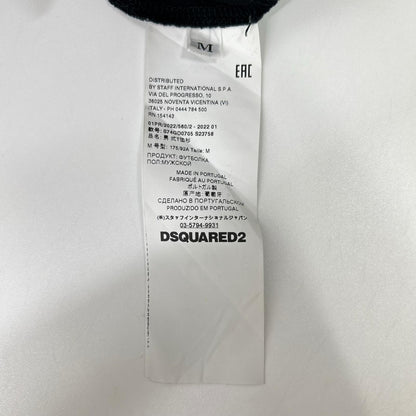 DSQUARED2 ディースクエアード 22SS S74GD0705 ブラック ロゴ 半袖Tシャツ トップス