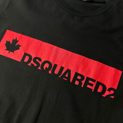 DSQUARED2 ディースクエアード 22SS S74GD0705 ブラック ロゴ 半袖Tシャツ トップス
