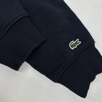 Lacoste ラコステ ネイビー オーバーサイズワニロゴステッチスウェットフーディー トップス