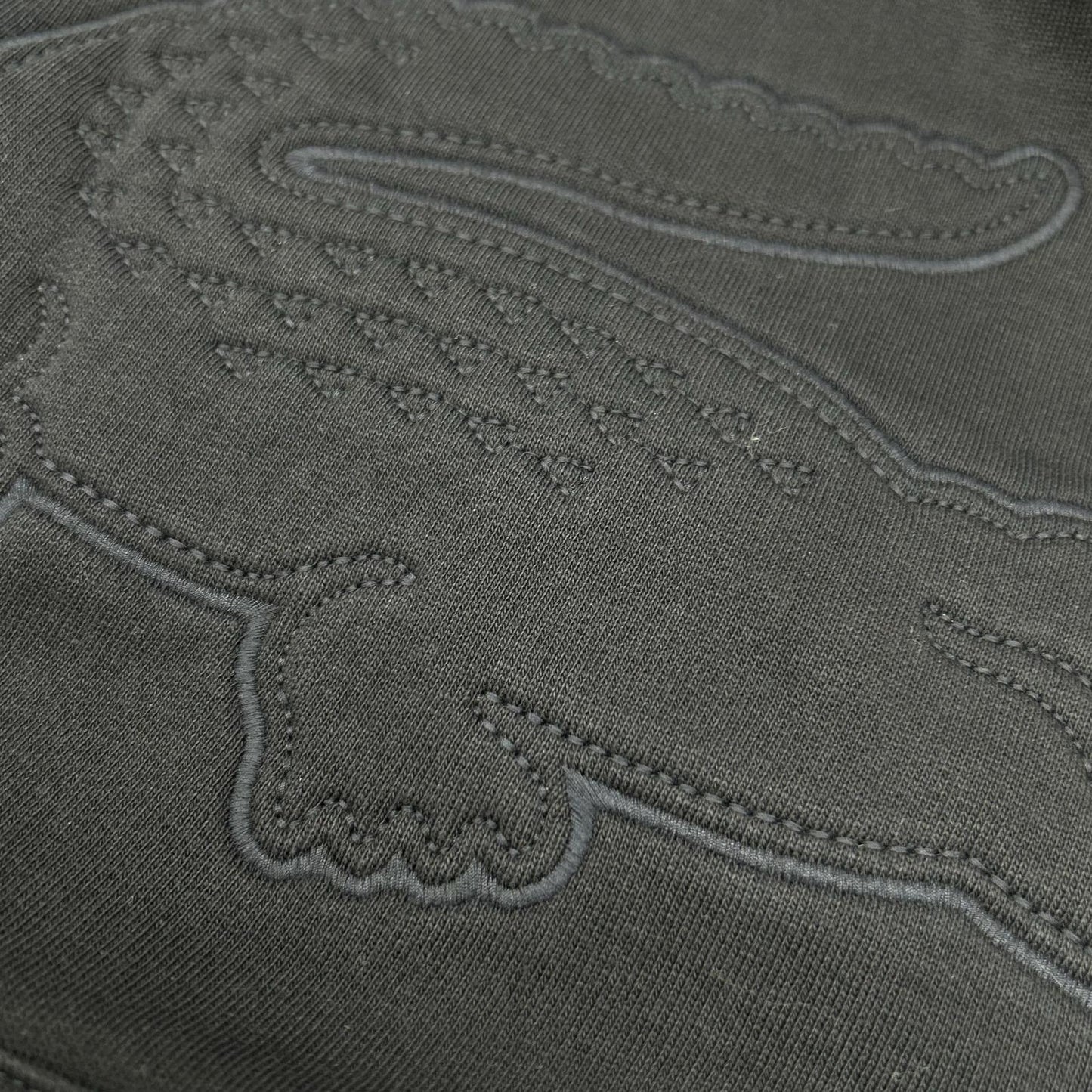 Lacoste ラコステ ネイビー オーバーサイズワニロゴステッチスウェットフーディー トップス