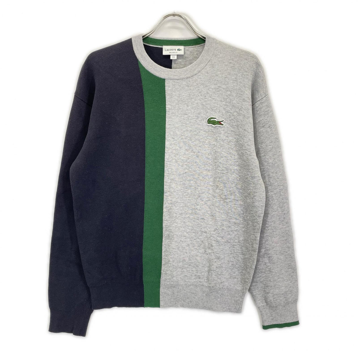 Lacoste ラコステ AH1999 バーチカルカラーブロッキングニットセーター トップス