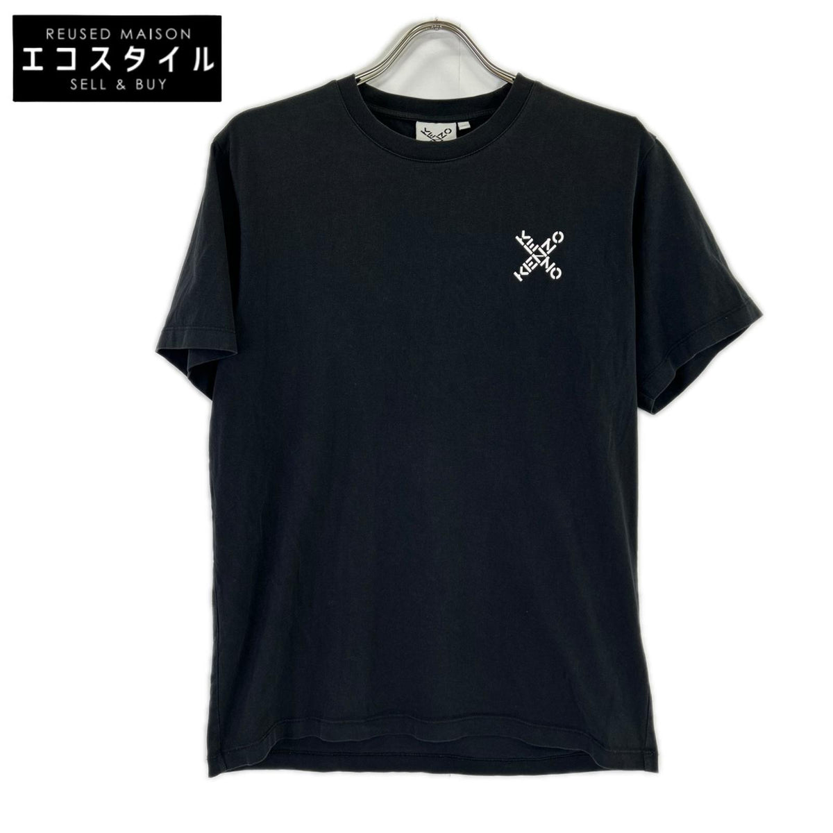 KENZO ケンゾー FA65TS0014SJ ブラック クロスロゴTシャツ トップス