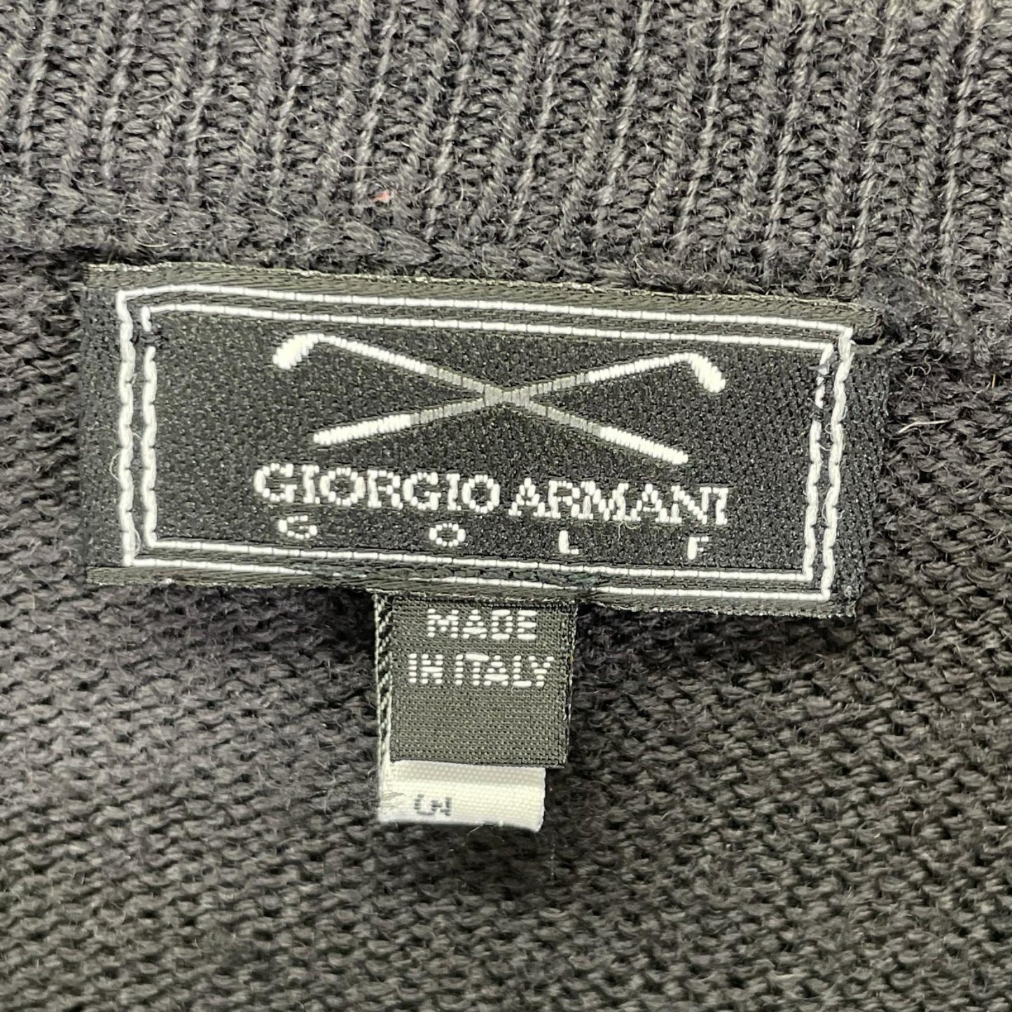 GIORGIOARMANI ジョルジオアルマーニ GOLF ウール ロゴ刺繍ニット トップス