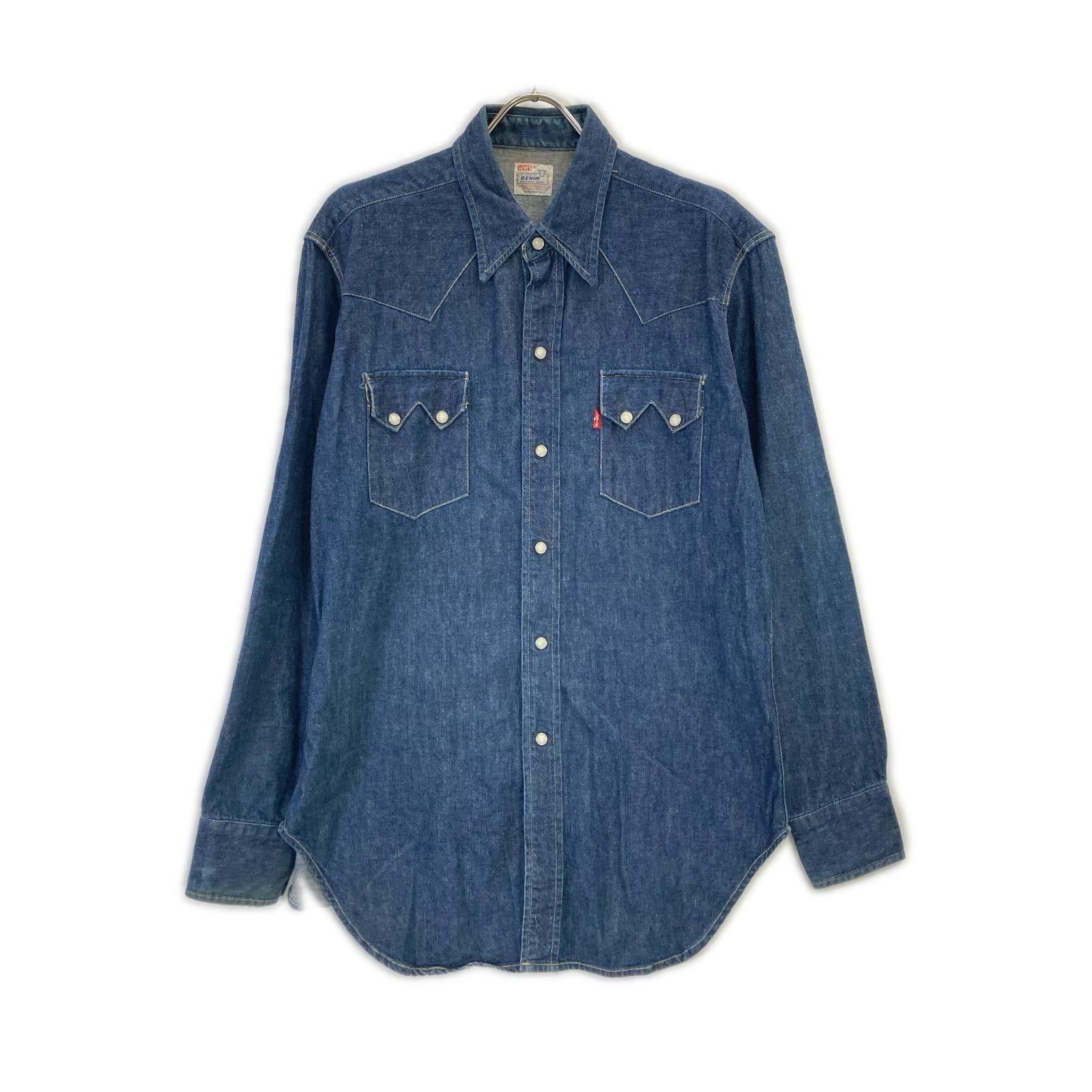 LEVI'S リーバイス 7205 1018 90s バレンシア製 ショートホーン デニムシャツ トップス