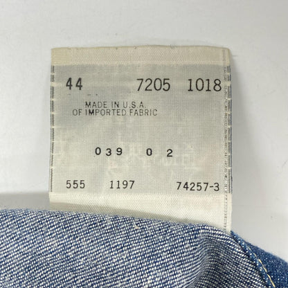 LEVI'S リーバイス 7205 1018 90s バレンシア製 ショートホーン デニムシャツ トップス