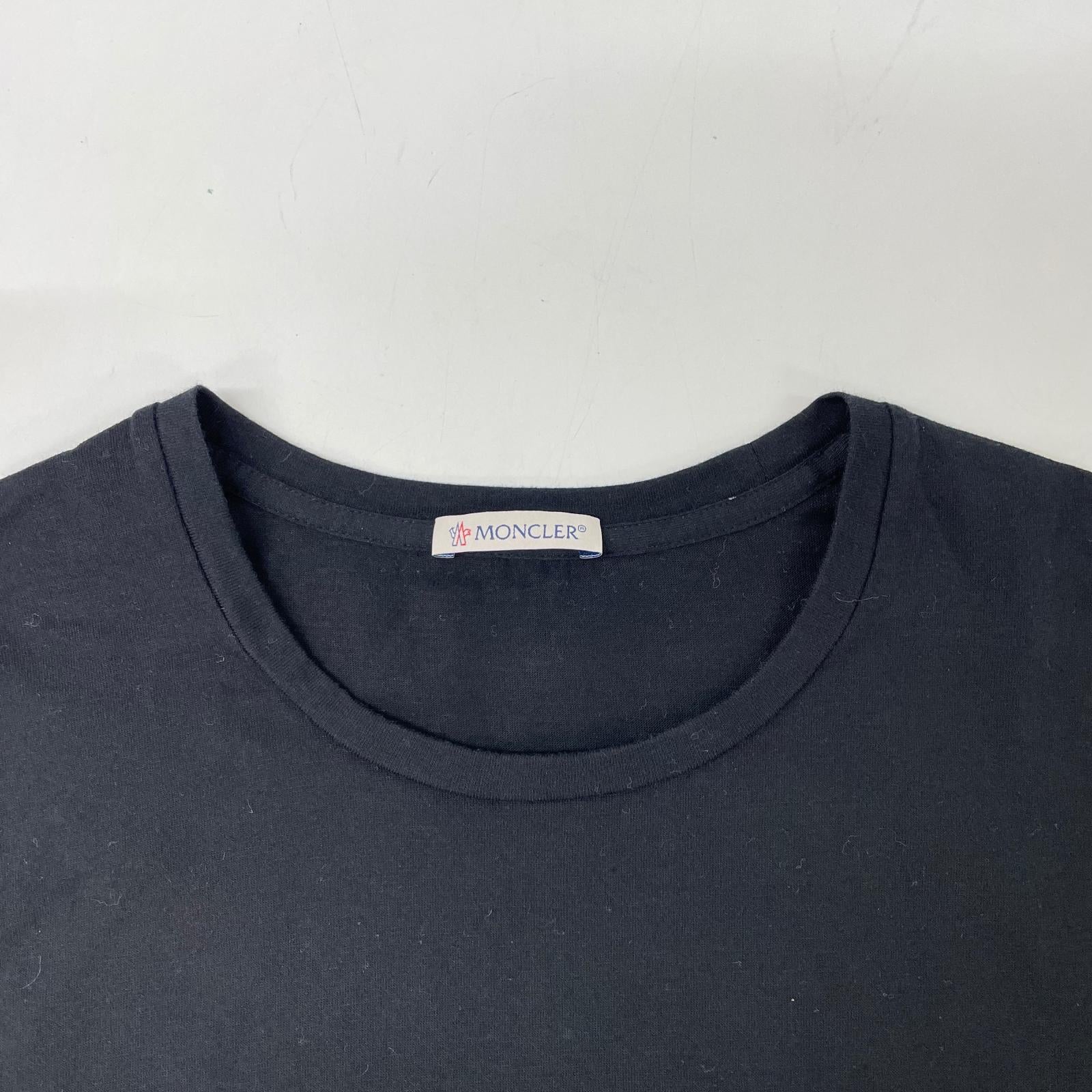 MONCLER モンクレール 22年 MAGLIA MANICHE CORTE ブラックTシャツ トップス