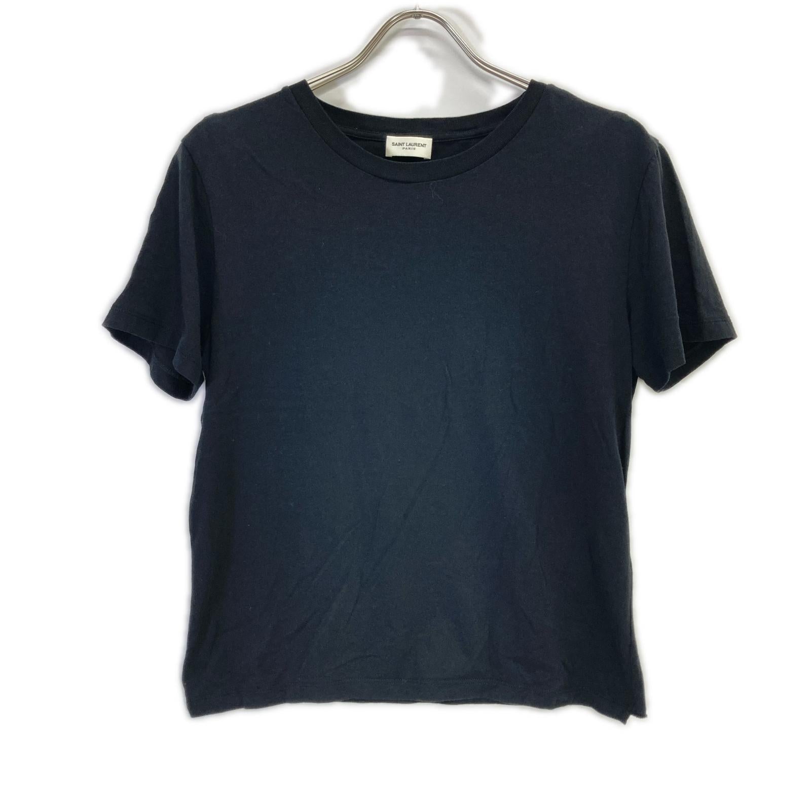 SAINT LAURENT PARIS サンローランパリ 554298 ブラック 半袖無地Tシャツ トップス