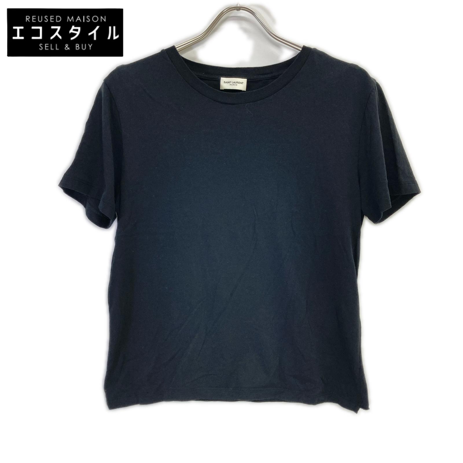SAINT LAURENT PARIS サンローランパリ 554298 ブラック 半袖無地Tシャツ トップス
