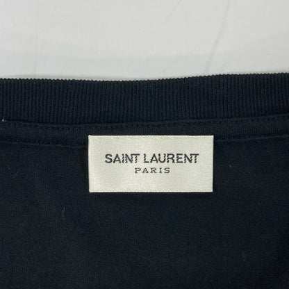SAINT LAURENT PARIS サンローランパリ 554298 ブラック 半袖無地Tシャツ トップス