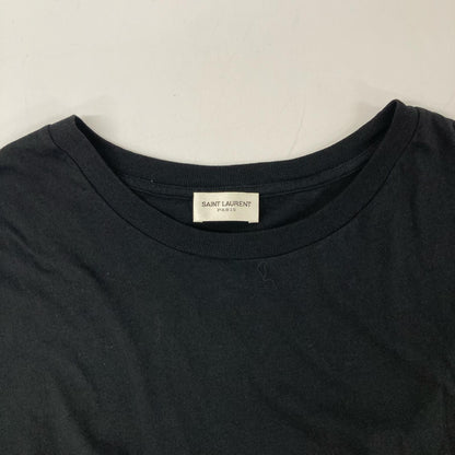 SAINT LAURENT PARIS サンローランパリ 554298 ブラック 半袖無地Tシャツ トップス