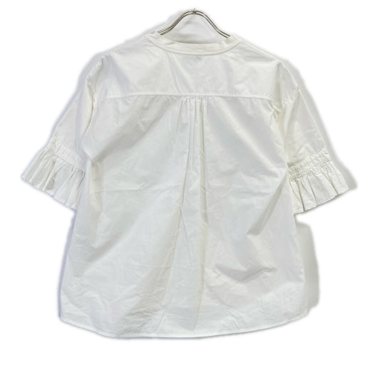 MONCLER モンクレール MAGLIA GIROCOLLO ホワイト フリル 切替Tシャツ トップス