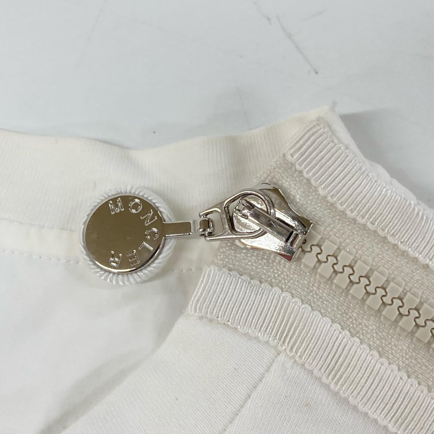 MONCLER モンクレール MAGLIA GIROCOLLO ホワイト フリル 切替Tシャツ トップス