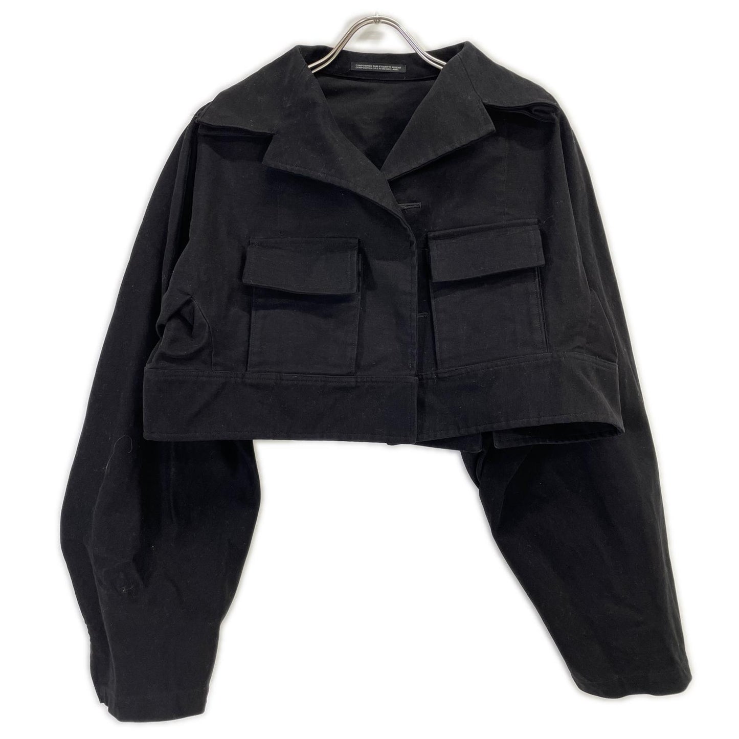 Yohji Yamamoto FEMME ヨウジヤマモトファム FV-J03-002 18AW コットン モールスキン ショートジャケット ジャケット